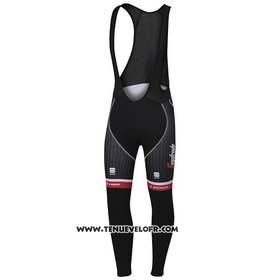 2017 Maillot Ciclismo Trek Segafredo Noir et Rouge Manches Longues et Cuissard